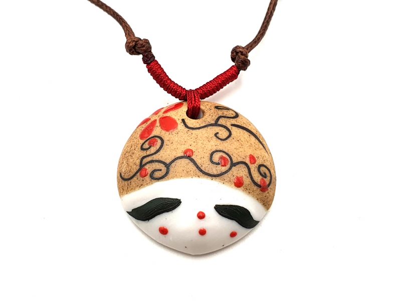 Asian ceramic heads collection - Necklace - Japan - Osaka 1