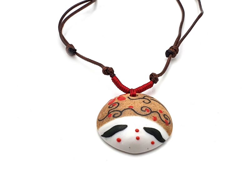 Asian ceramic heads collection - Necklace - Japan - Osaka 2