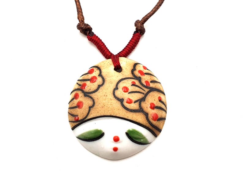 Asian ceramic heads collection - Necklace - Japan - Tokyo 1