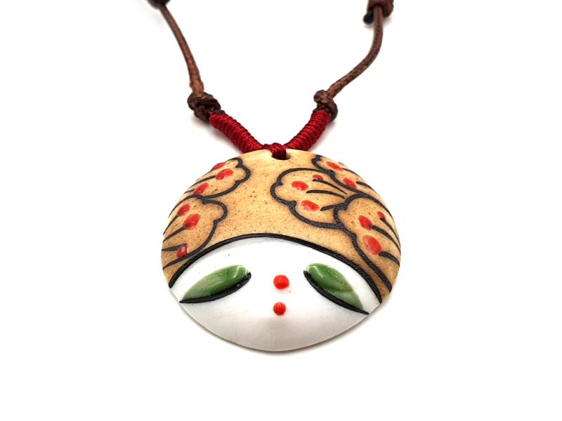 Asian ceramic heads collection - Necklace - Japan - Tokyo 2