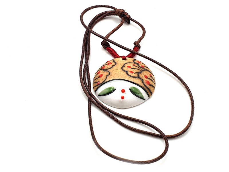 Asian ceramic heads collection - Necklace - Japan - Tokyo 3