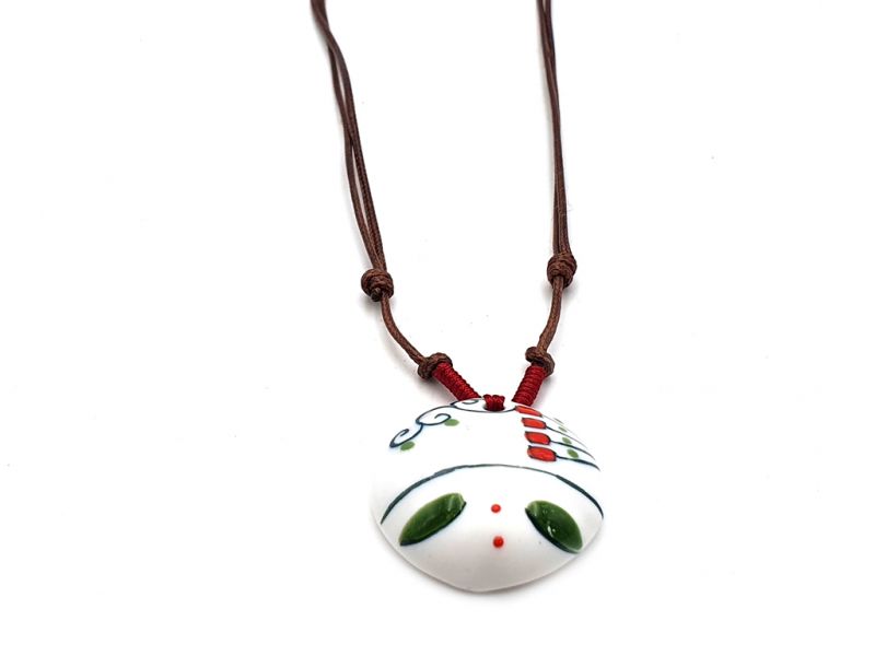 Asian ceramic heads collection - Necklace - Laos 2