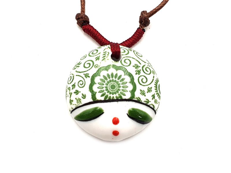 Asian ceramic heads collection - Necklace - Philippines 1