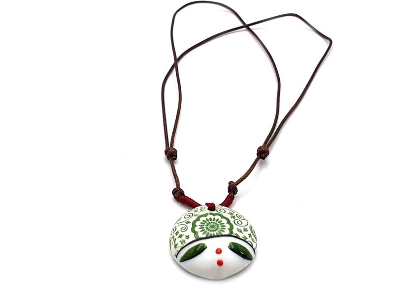 Asian ceramic heads collection - Necklace - Philippines 3