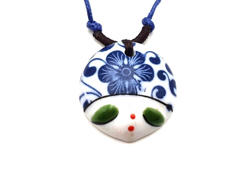 Asian ceramic heads collection - Necklace - Vietnam 1