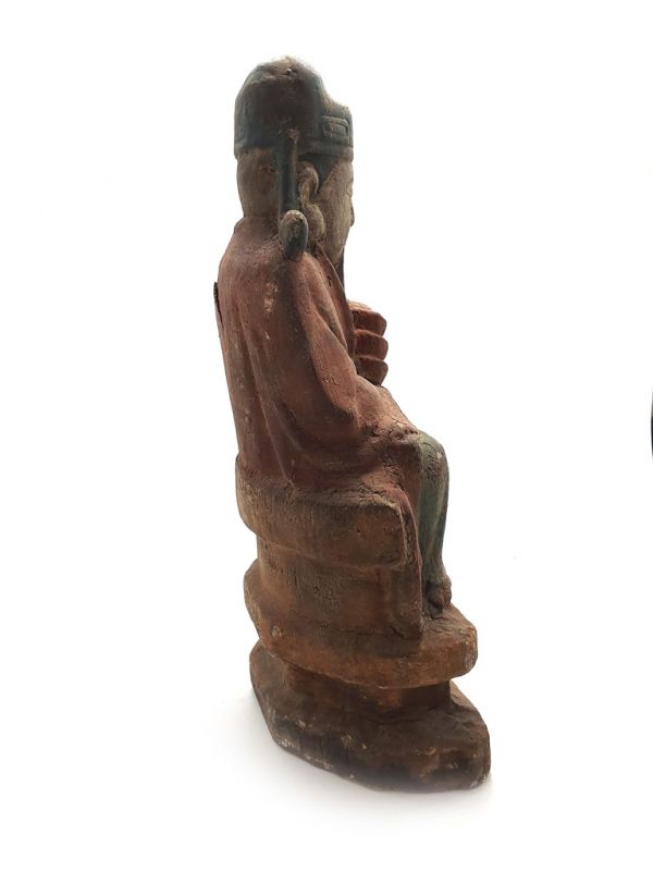 Asian wooden statue Tudi Gong 3