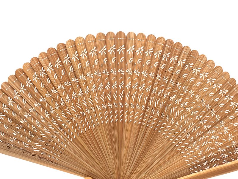 Asiatische Fächer Sandelholz - Braun 2