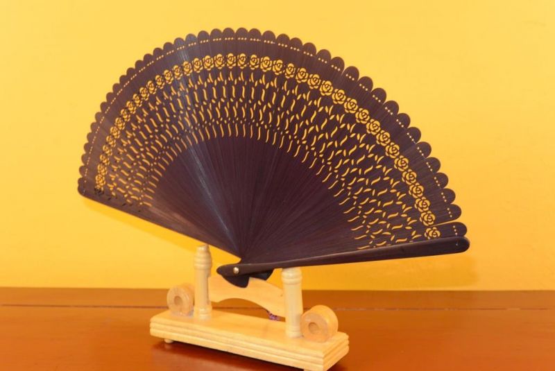 Asiatische Fächer Sandelholz - Lila 3