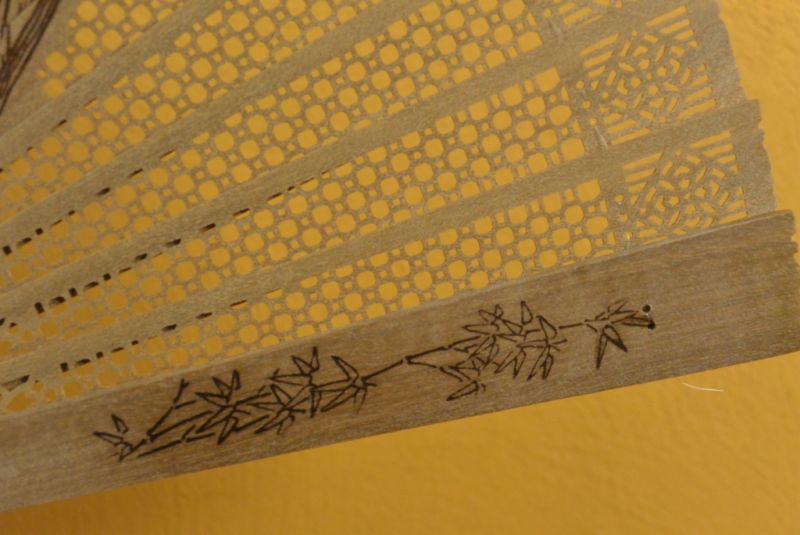 Asiatische Fächer Sandelholz Natur 3