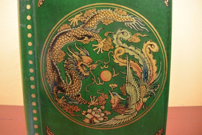 Asiatische Holzschatullen Drachen Buchform 2