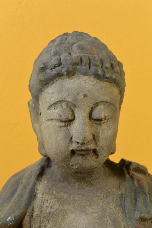 Asiatische Holzstatue Bodhisattva Akashagarbha 2