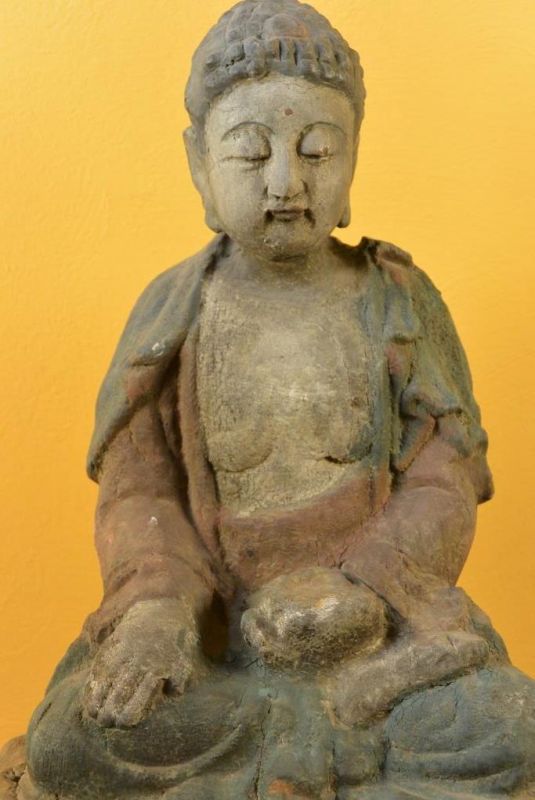 Asiatische Holzstatue Bodhisattva Akashagarbha 3