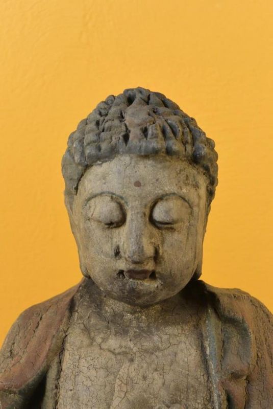 Asiatische Holzstatue Bodhisattva Akashagarbha 2