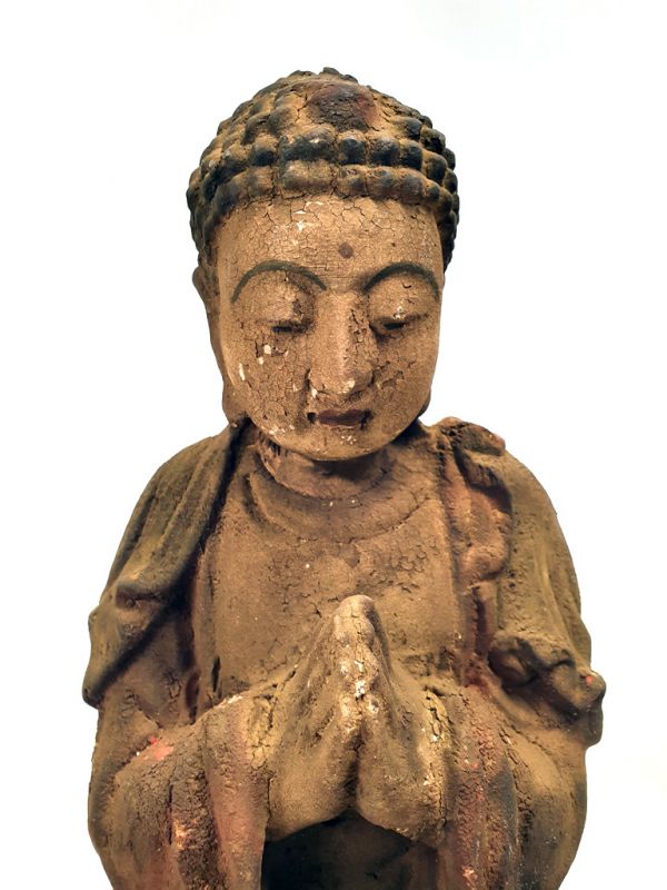 Asiatische Holzstatue Buddha 45 cm 2
