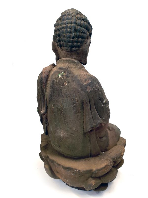 Asiatische Holzstatue Buddha 45 cm 4