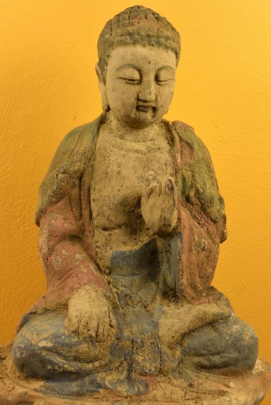 Asiatische Holzstatue Buddha Manjushri 2