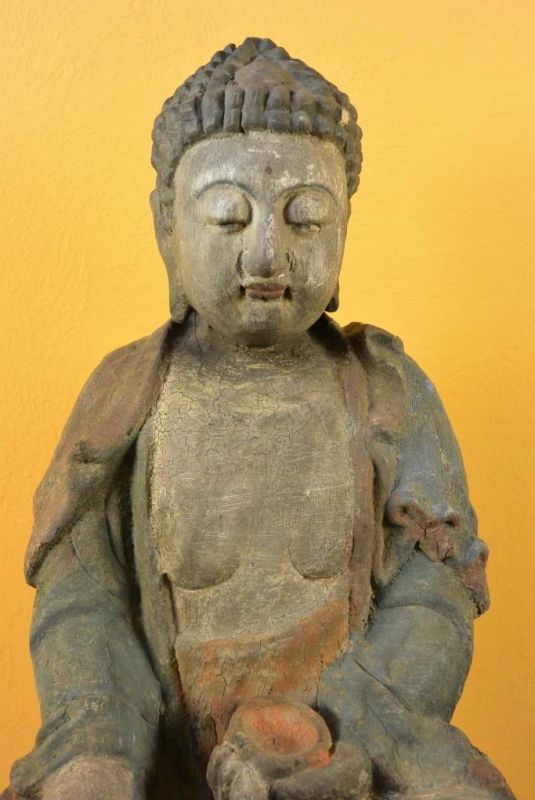 Asiatische Holzstatue - Buddha Manjushri 2