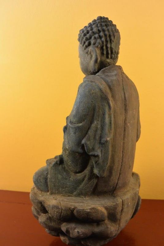 Asiatische Holzstatue - Buddha Manjushri 5