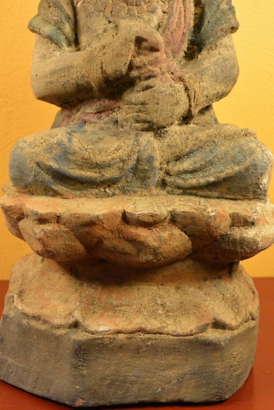 Asiatische Holzstatue Göttin Guanyin 3