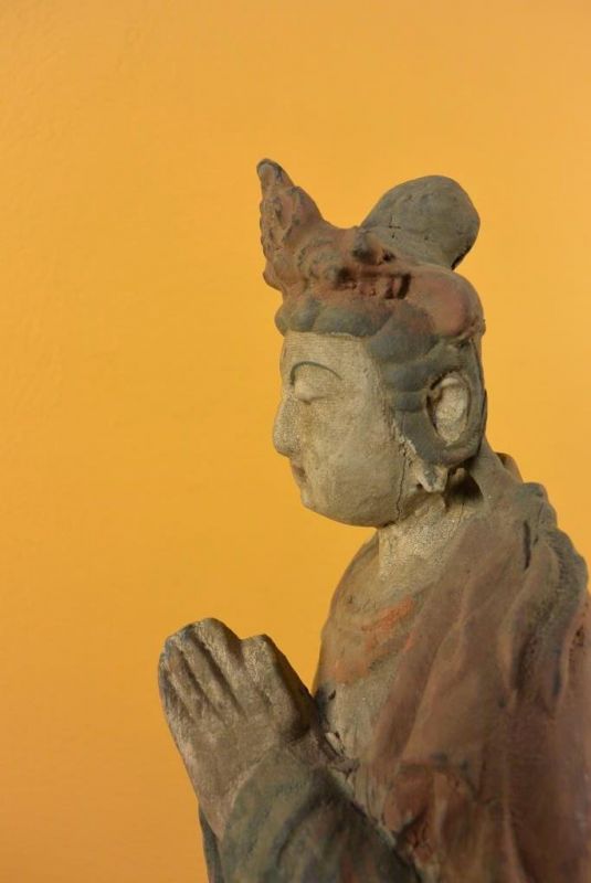 Asiatische Holzstatue - Göttin Guanyin Steh 5
