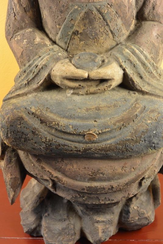 asiatischen Buddha Holz Statue 3