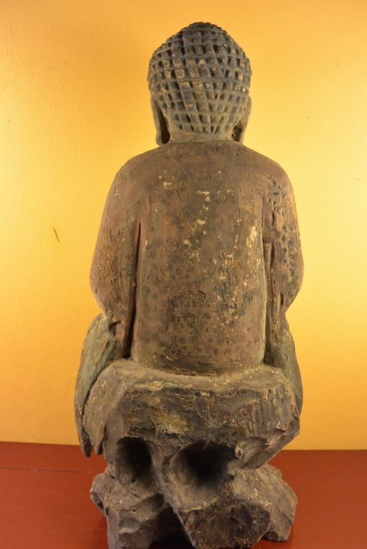 asiatischen Buddha Holz Statue 5