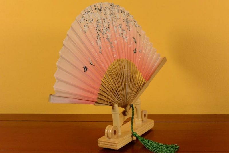 Asiatischen Fächer - Rosa Orange - Schmetterlinge 4