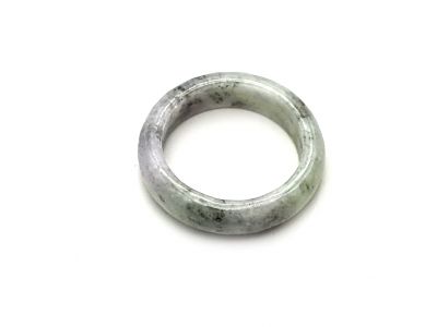Bague en Jade Vert tacheté - Taille: 59