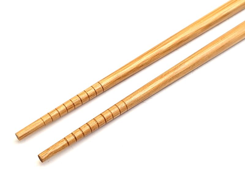 Cliquez sur la vignette pour agrandir et survolez la photo pour zoomer Baguettes Japonaises en Bambou Maneki-neko - Paire Décorée Traditionnelle - 23 cm 5