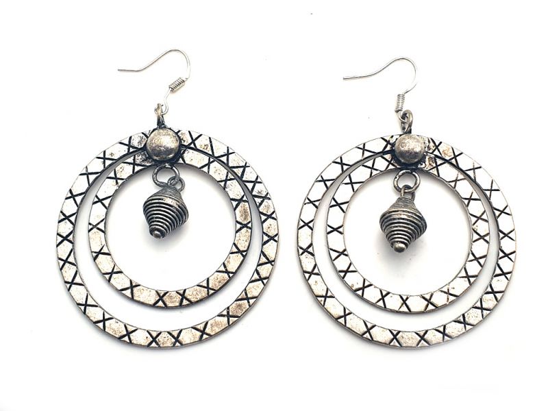 Bell necklace with lige circle Earrings from Miao minority 1