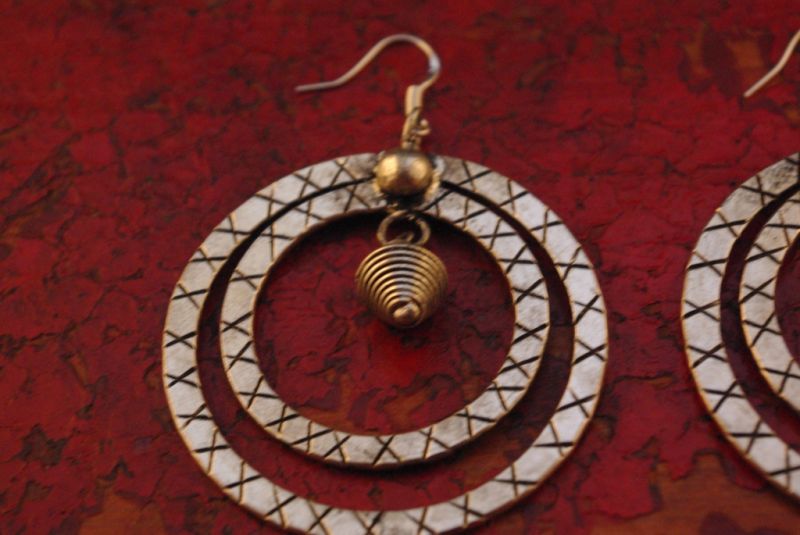 Bell necklace with lige circle Earrings from Miao minority 3