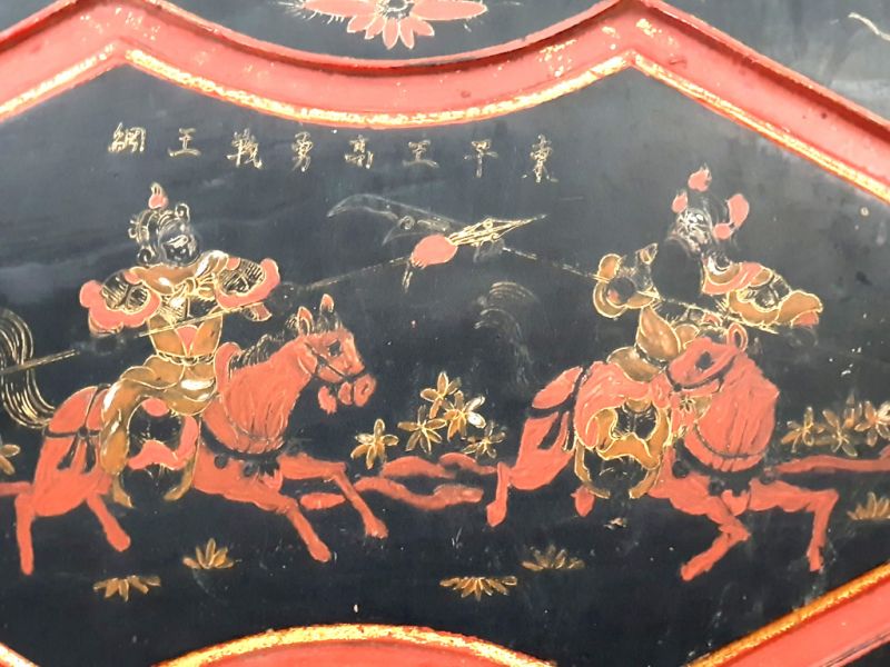 Bemalte Holzplatten Malerei auf Holz Chinesische Reiter 2 4