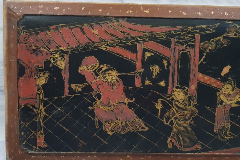 Bemalte Holzplatten Malerei auf Holz Der Kaiser und seine Konkubinen 2