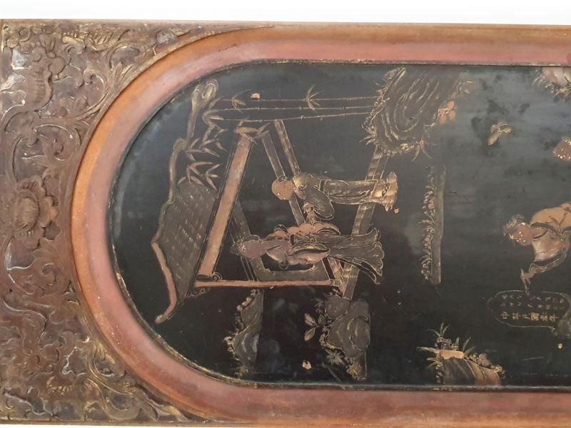 Bemalte Holzplatten Malerei auf Holz Der Schlosspark 2