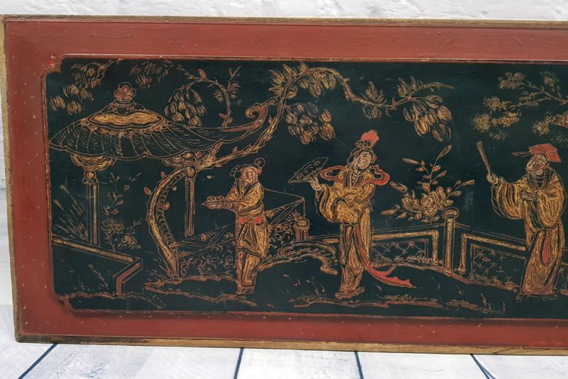 Bemalte Holzplatten Malerei auf Holz Kaiserin im Garten 3