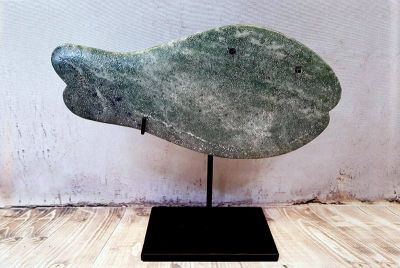 Bi chinesischer Stein - Fisch - Mount Lushan Stone - Grüner Fisch