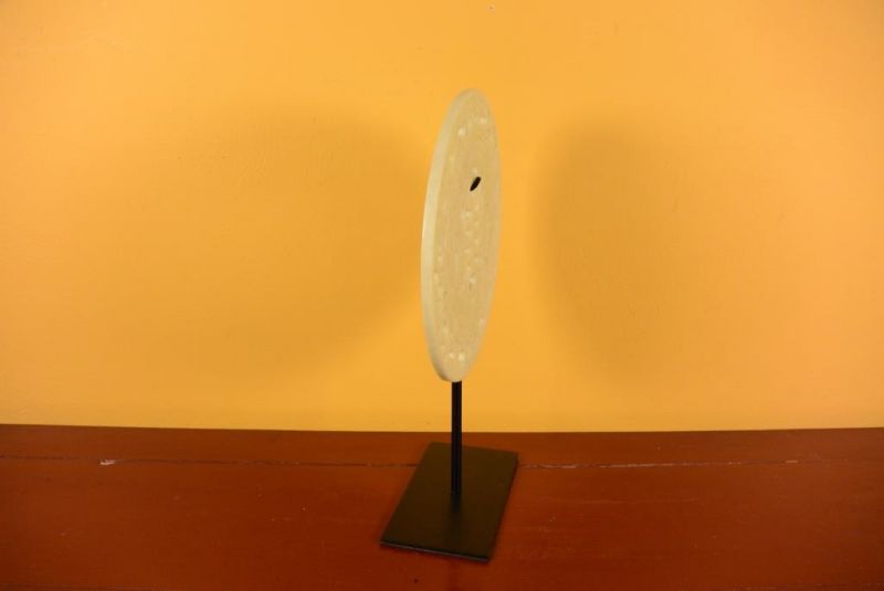 Bi-Scheibe aus Jade - Geschnitzt - 20cm 4