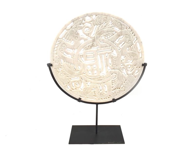 Bi-shaped Jade disc 30cm - Happiness 2