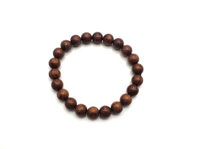 Bijoux - Bracelet Mâlâ Tibétains en bois - 100% Naturel -  8mm - Bois de santal doré