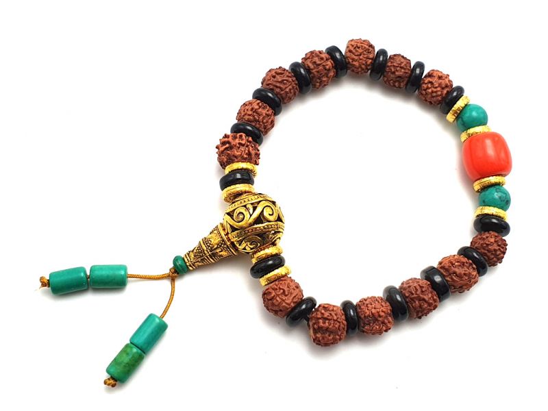 Bijoux Tibétains - Petit bracelet Mâlâ 1