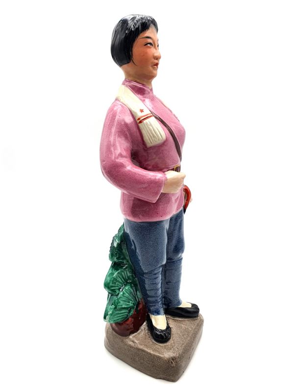 Biscuit de Porcelaine - Statue Céramique - Révolution culturelle - La mère 3