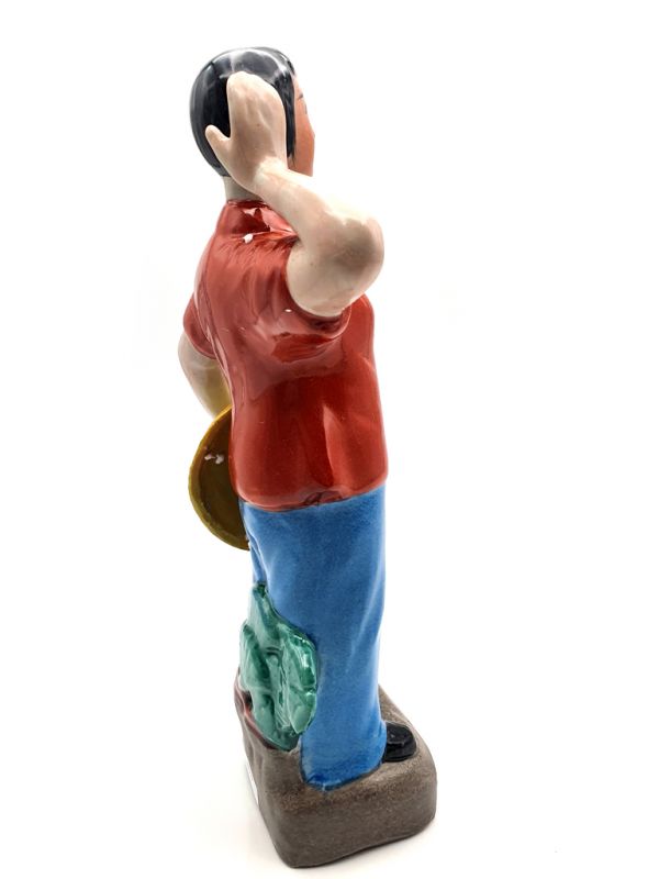 Bisque Porcelain statue - Chinese Cultural Revolution - the farmer 4