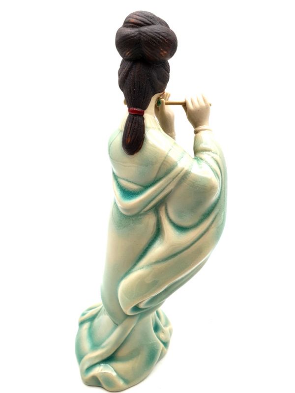 Bisque Porcelain statue - The musician - Flute 4