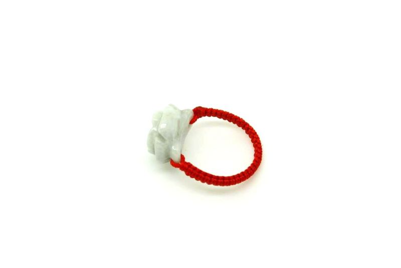 Blume Jade Ring - Größe 17,5 3