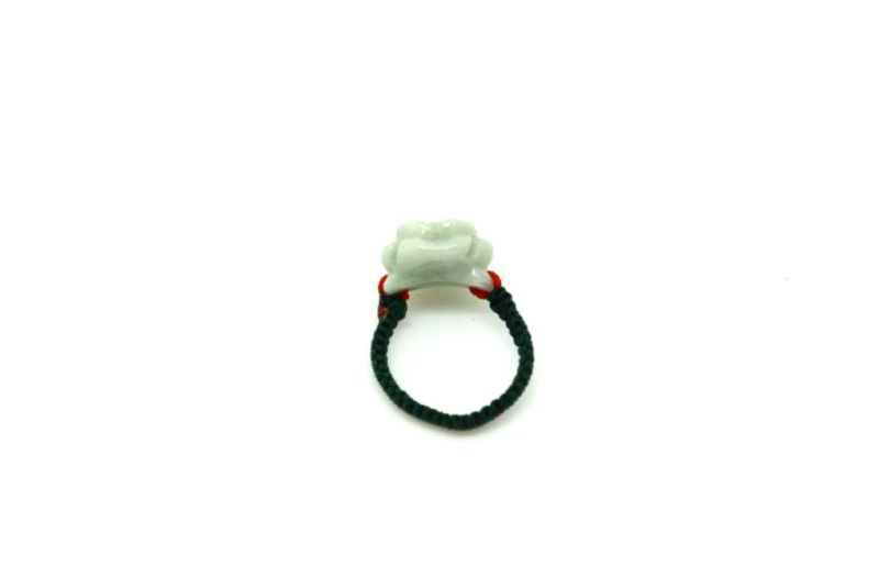 Blume Jade Ring - Größe 16,75 2
