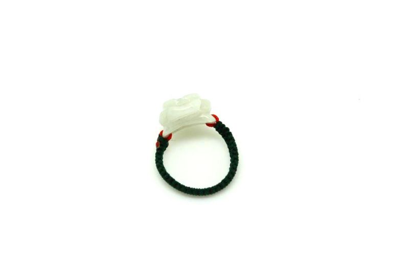 Blume Jade Ring - Größe 17,25 2