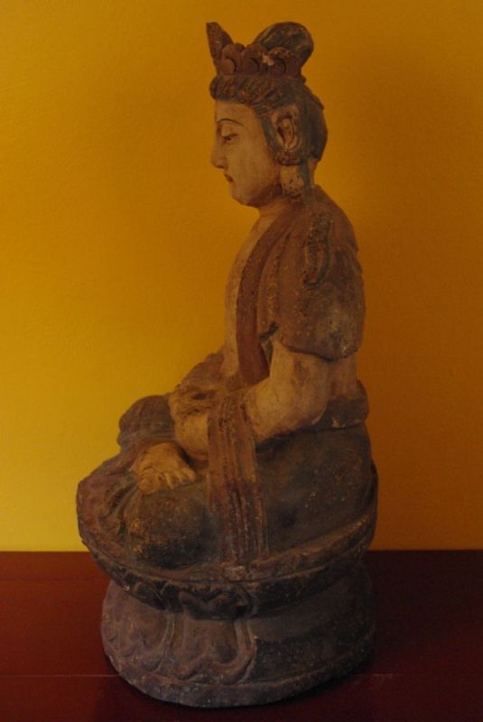 Bodhisattva Holzstatue 4