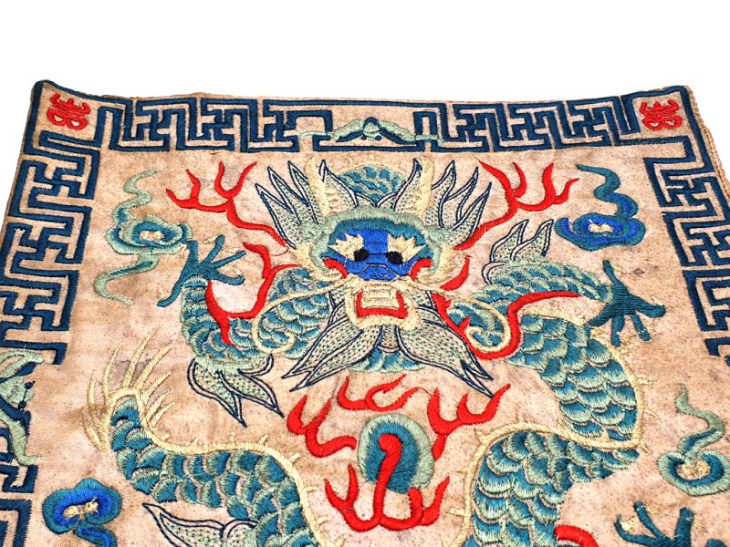 Bordado Chino - Cuadrado Ancestro - Emblema - Dragon 2