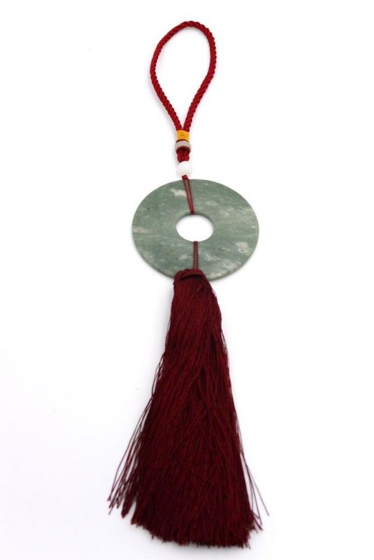 Borla china - Jade Disco Bi - Verde y Rojo 1