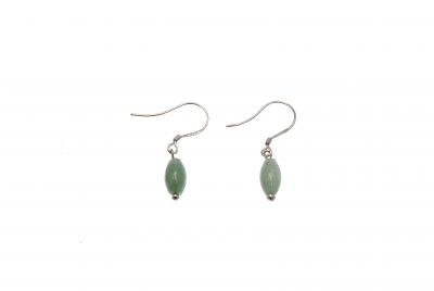 Boucles D'oreilles Jade - Perle ovale Vert Clair Boucles D'oreilles Jade - Perle ovale Vert Clair